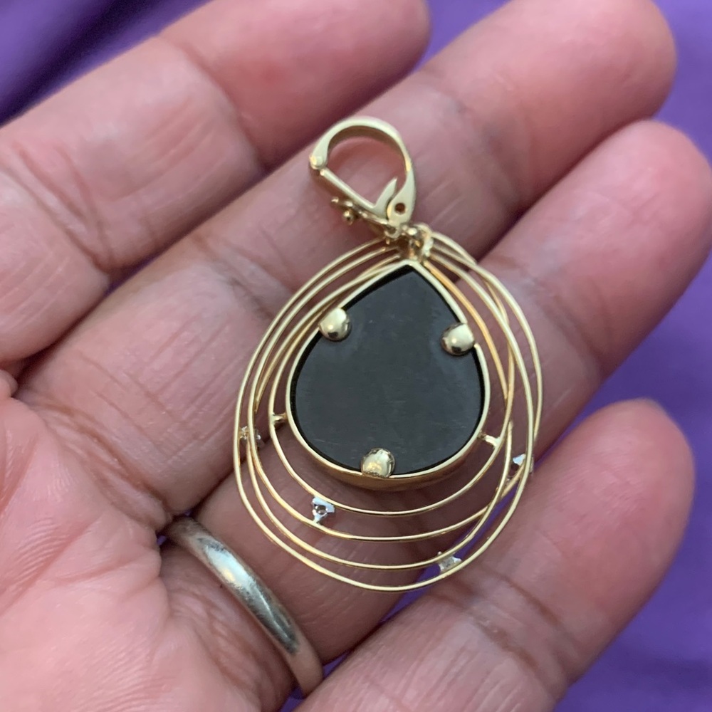 Korite 18k Gold Ammolite &Diamond Pendant - Picture 2 of 6